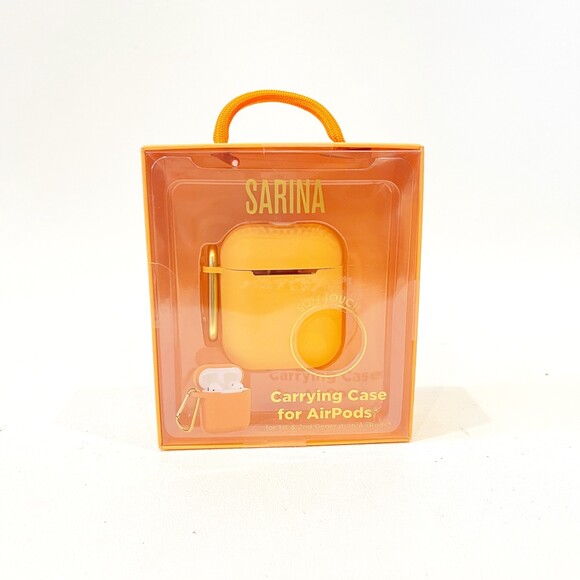 Sarina Orange Silicone Soft Touch AirPods Case NEW - Picture 2 of 4